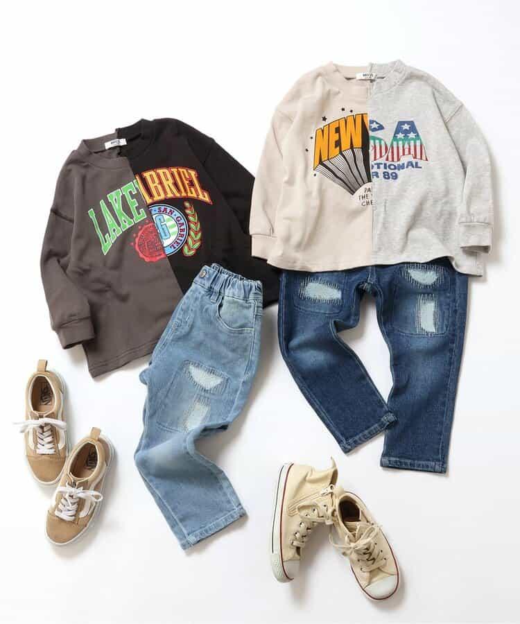 損傷修身牛仔褲 10分褲