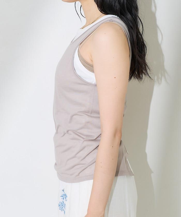【套裝商品】透視套裝背心/純色背心