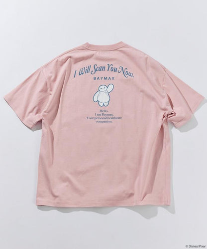 DISNEY / 《迪士尼》 大白 聯名 大剪影 一點刺繡 背部印花 圓領T恤