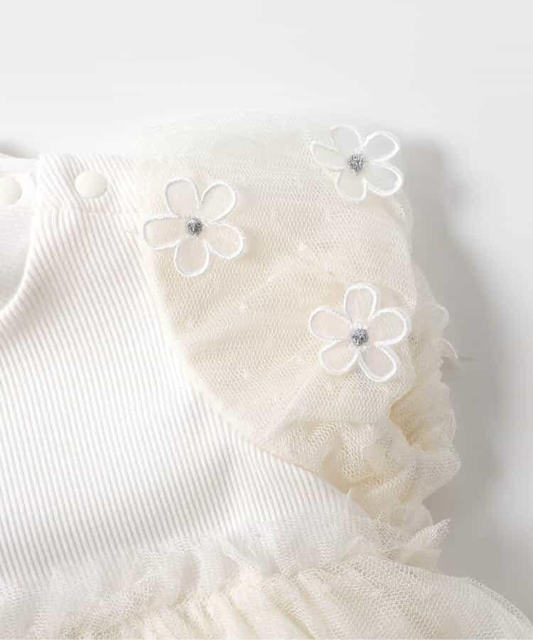 【連衣裙】花朵蕾絲連體褲