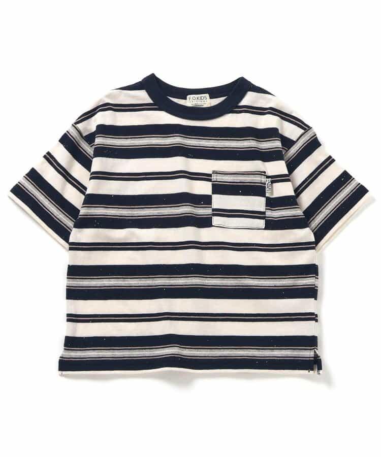 多色條紋寬鬆T恤