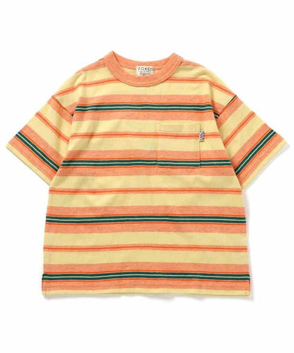 多色條紋寬鬆T恤