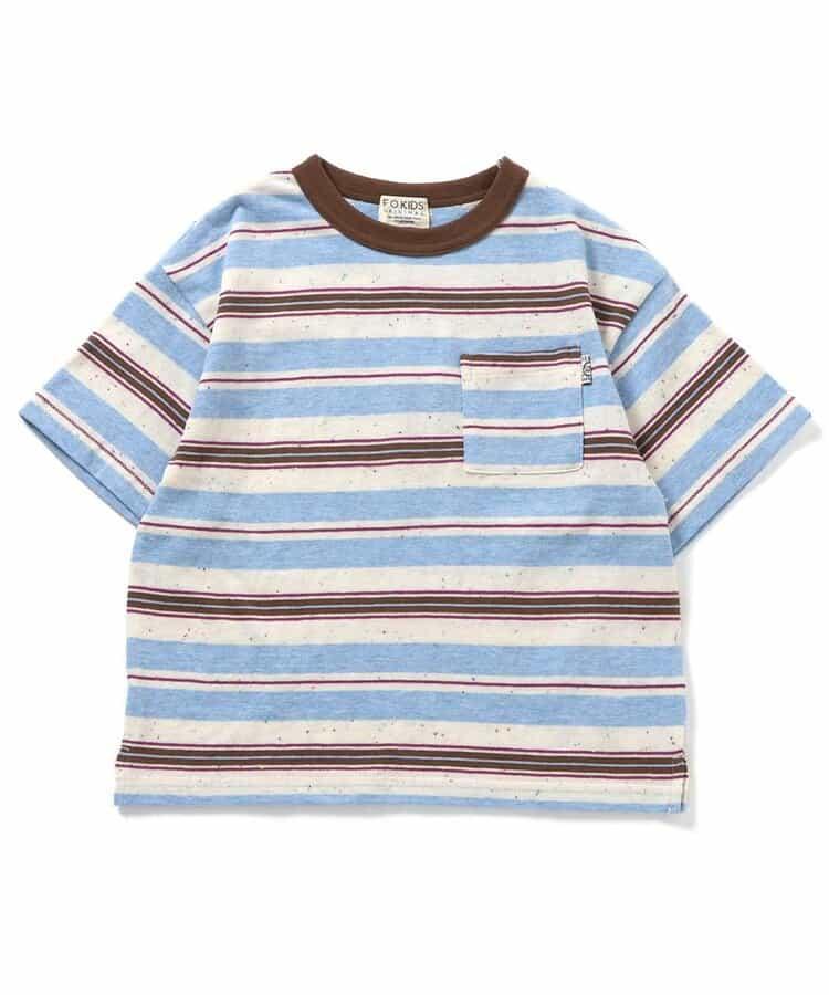 多色條紋寬鬆T恤