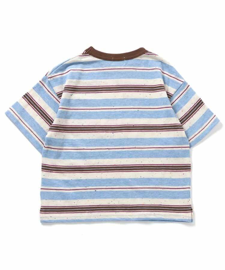 多色條紋寬鬆T恤