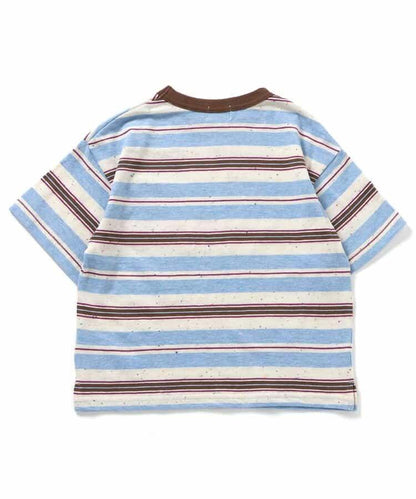 多色條紋寬鬆T恤