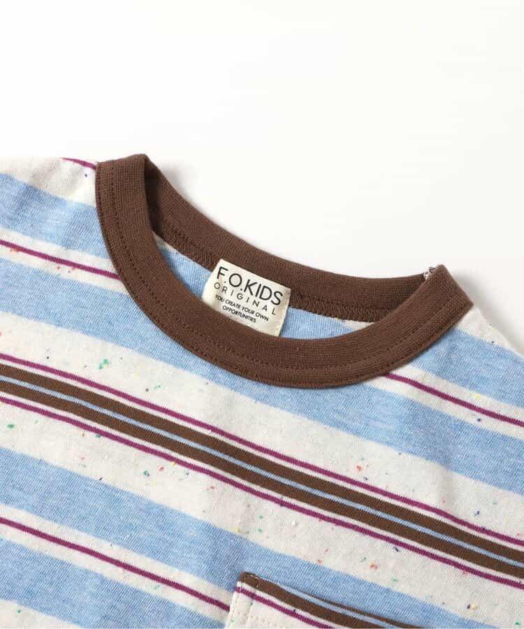 多色條紋寬鬆T恤