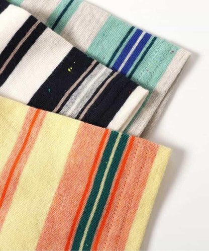 多色條紋寬鬆T恤