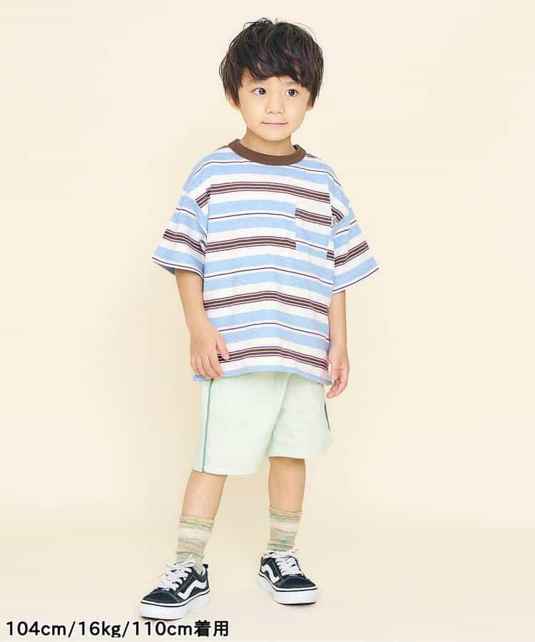 多色條紋寬鬆T恤