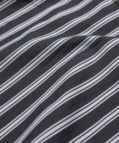 聯名 輕鬆版型 半拉鍊 單標誌 短袖工作襯衫 條紋 格子