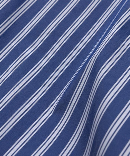 聯名 輕鬆版型 半拉鍊 單標誌 短袖工作襯衫 條紋 格子