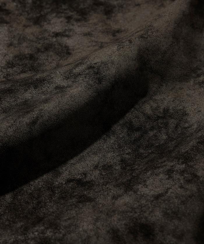 復古風格仿皮寬鬆短褲