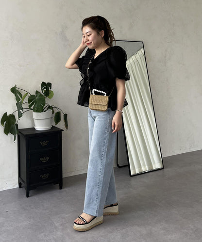 【MOMO】彈力修身直筒牛仔褲