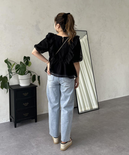 【MOMO】彈力修身直筒牛仔褲