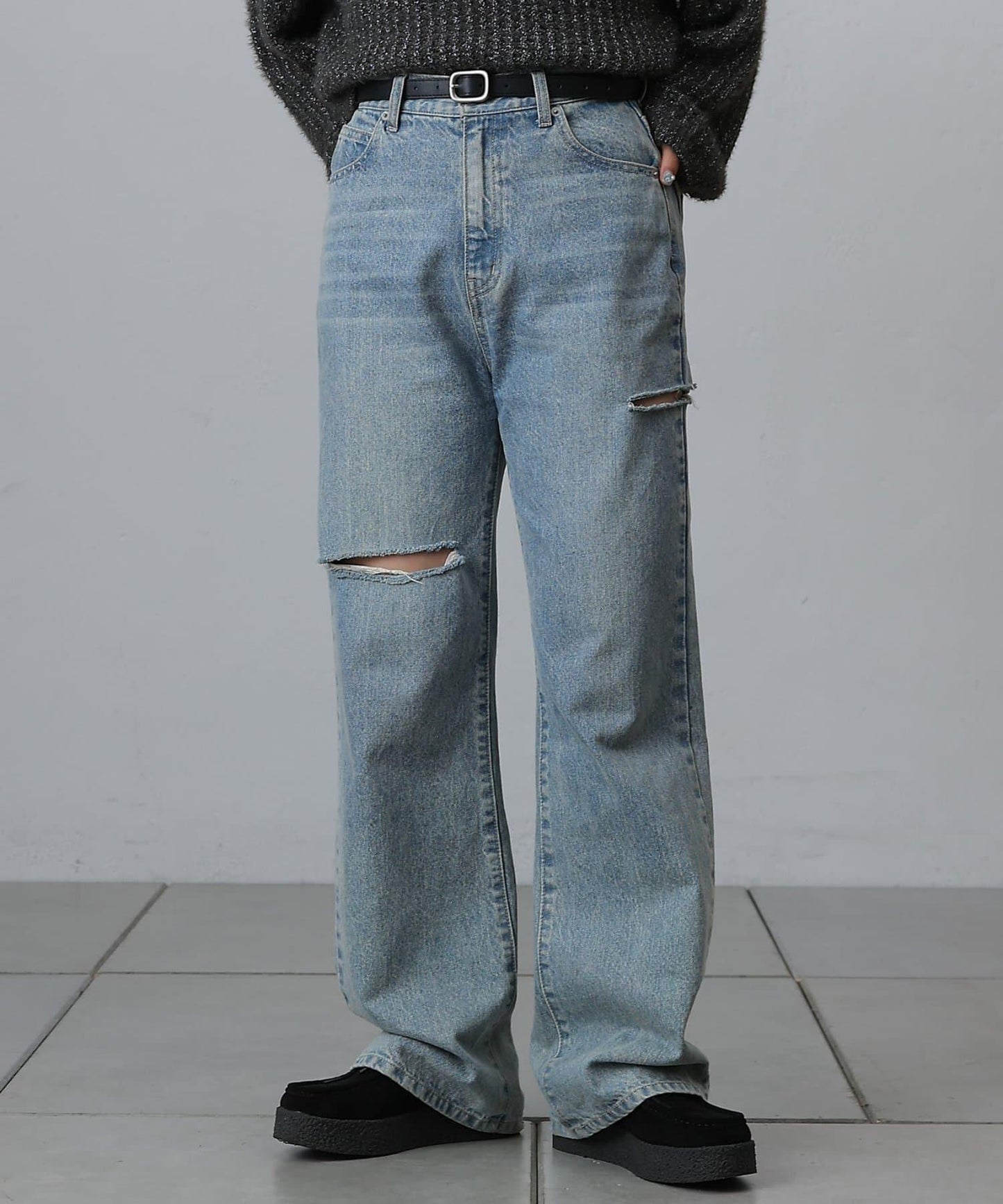 【S～L尺碼展開】破洞牛仔褲