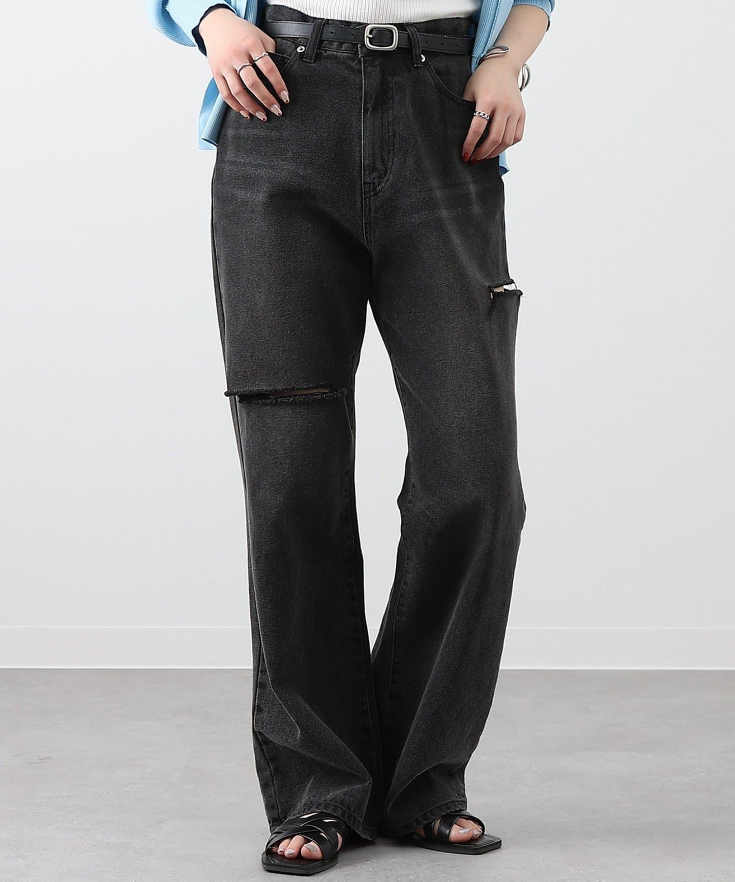 【S～L尺碼展開】破洞牛仔褲