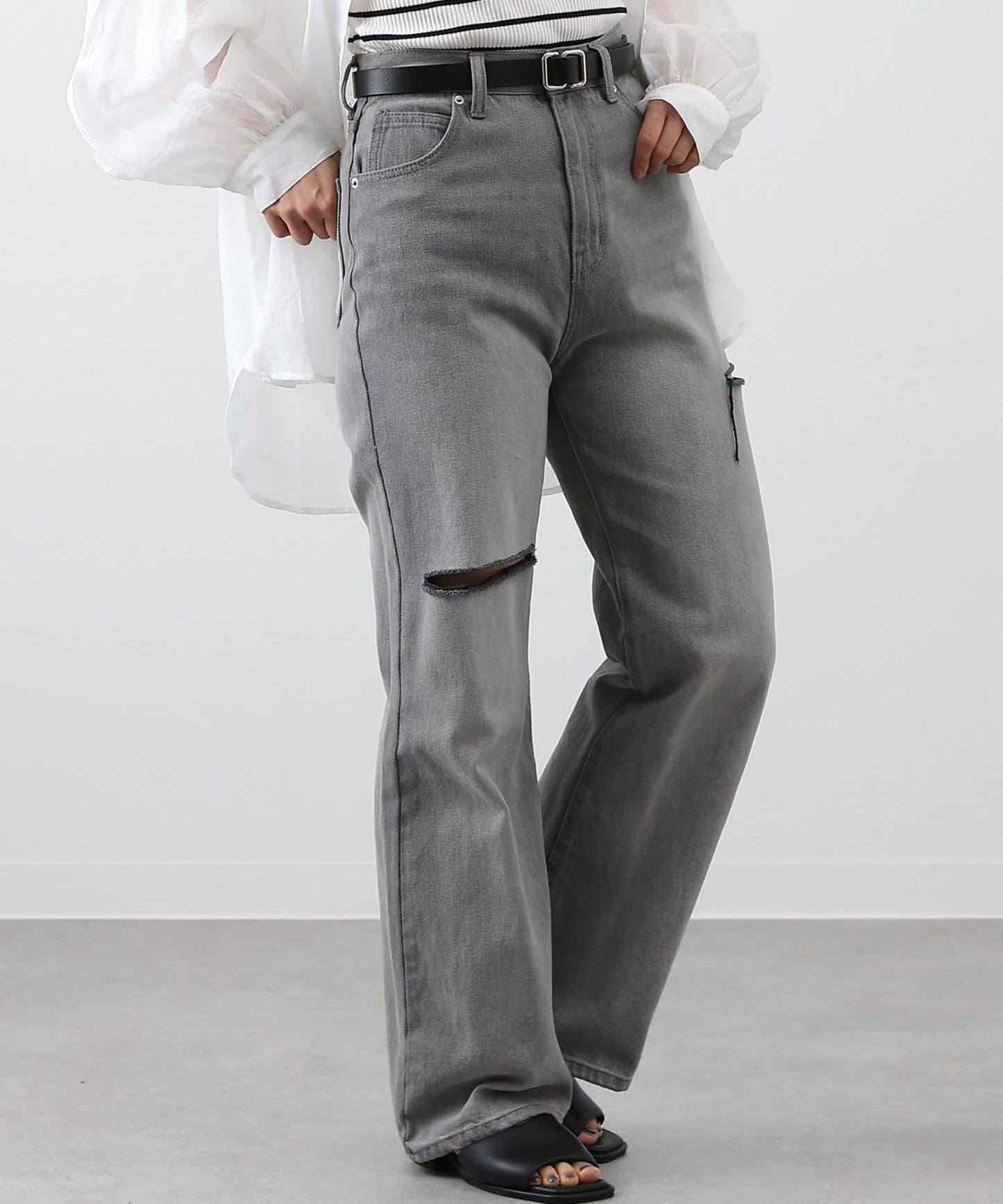 【S～L尺碼展開】破洞牛仔褲