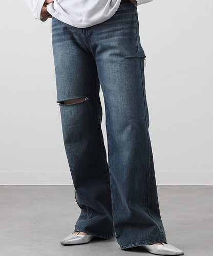 【S～L尺碼展開】破洞牛仔褲