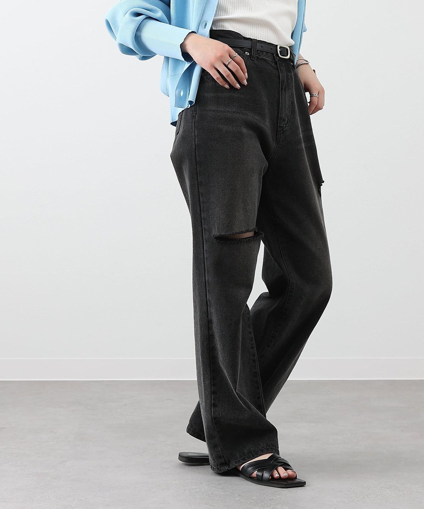 【S～L尺碼展開】破洞牛仔褲