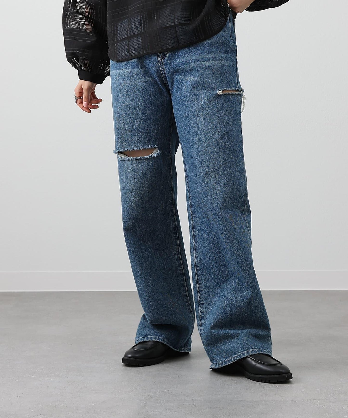 【S～L尺碼展開】破洞牛仔褲