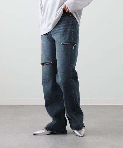 【S～L尺碼展開】破洞牛仔褲