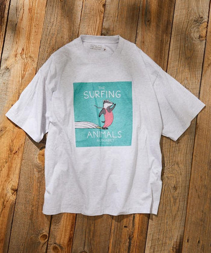 衝浪動物圖案T恤
