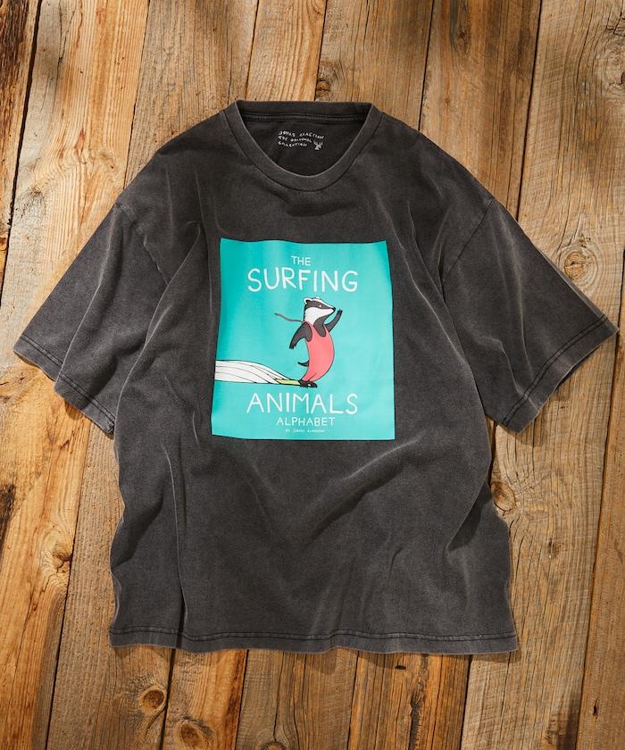衝浪動物圖案T恤