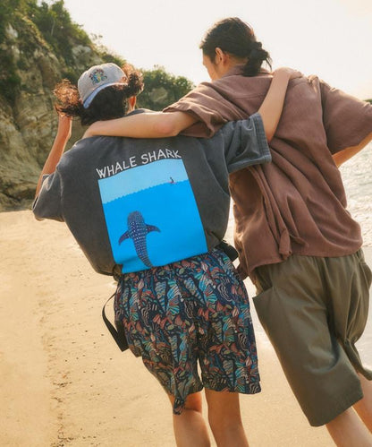 亞麻粘膠 開領 短袖襯衫