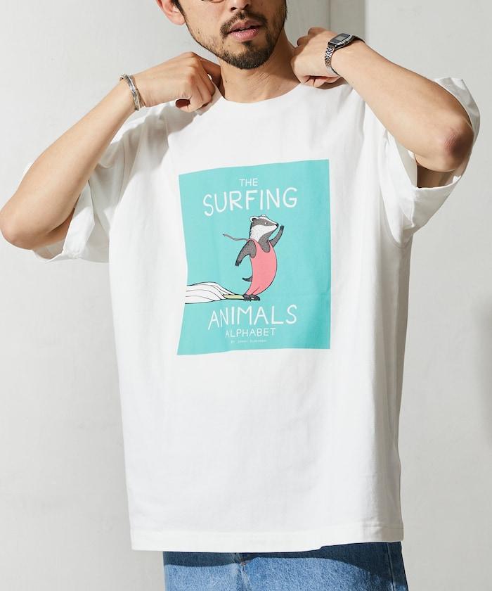 衝浪動物圖案T恤