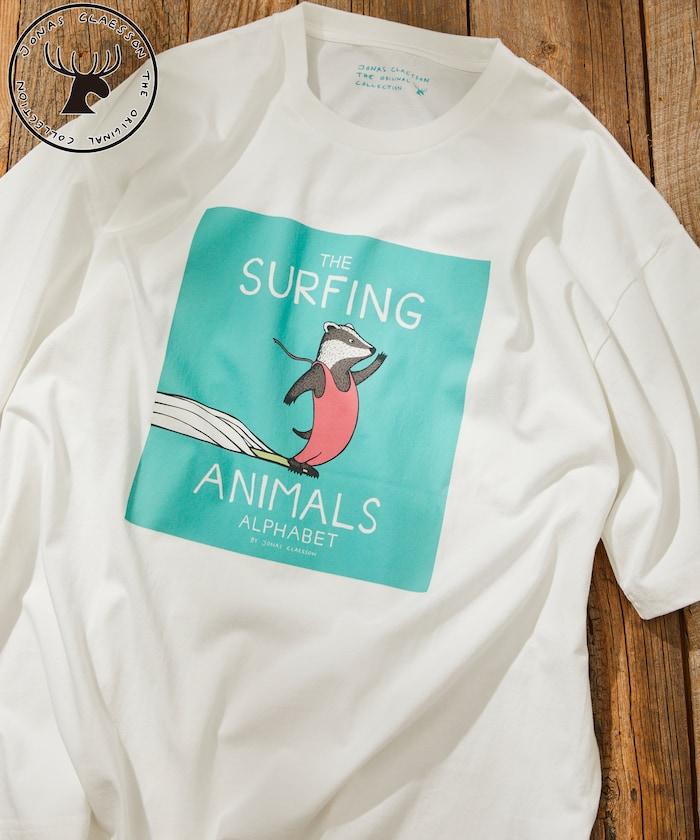 衝浪動物圖案T恤