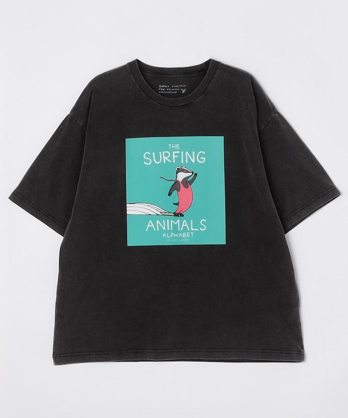 衝浪動物圖案T恤