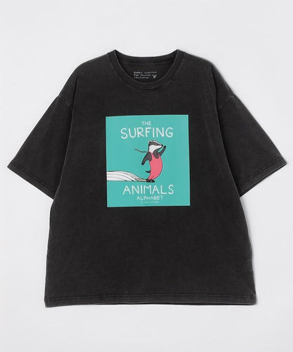 衝浪動物圖案T恤