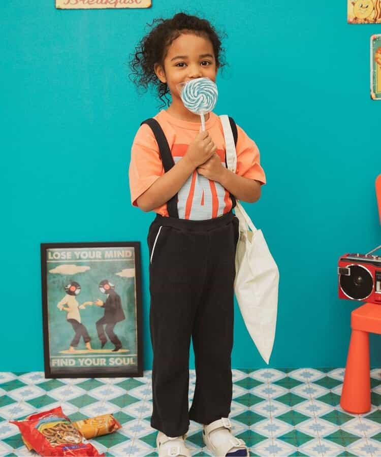 【連衣裙】帶華夫餅圖案長褲 10分褲