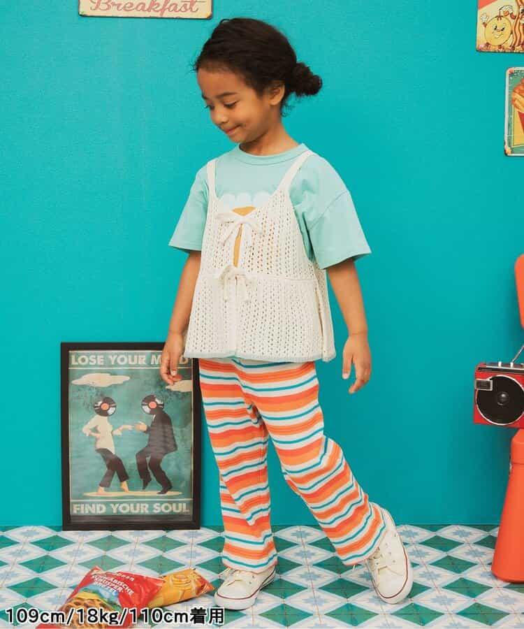 【連衣裙】帶華夫餅圖案長褲 10分褲