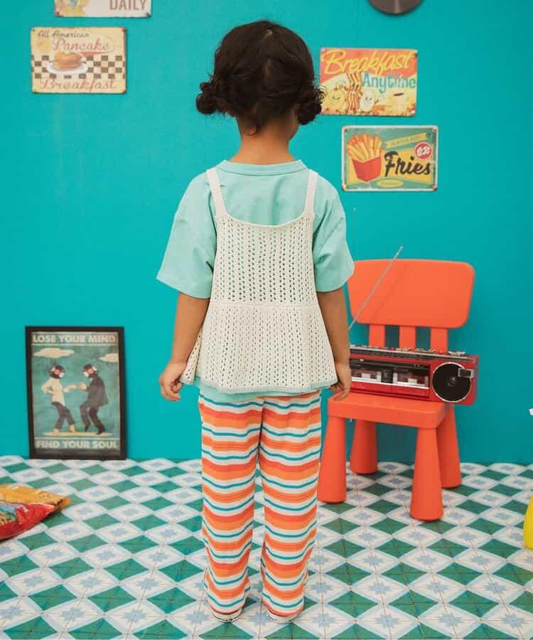 【連衣裙】帶華夫餅圖案長褲 10分褲