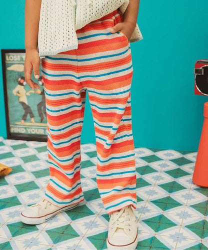 【連衣裙】帶華夫餅圖案長褲 10分褲