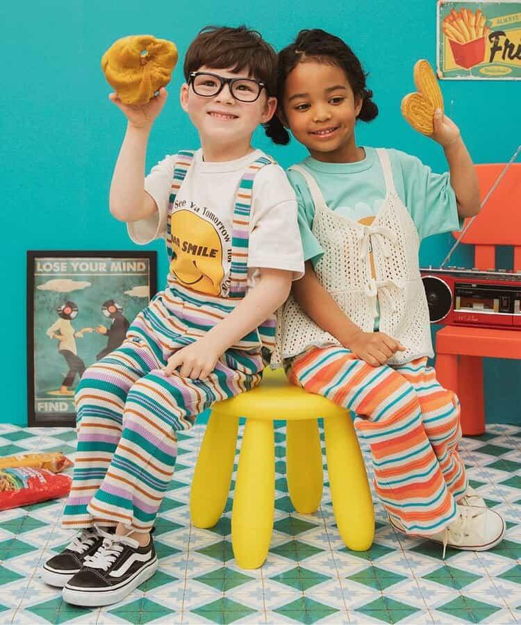 【連衣裙】帶華夫餅圖案長褲 10分褲