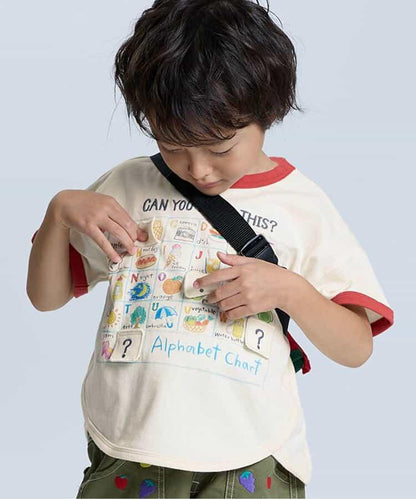 字母數字圖案印花設計T恤