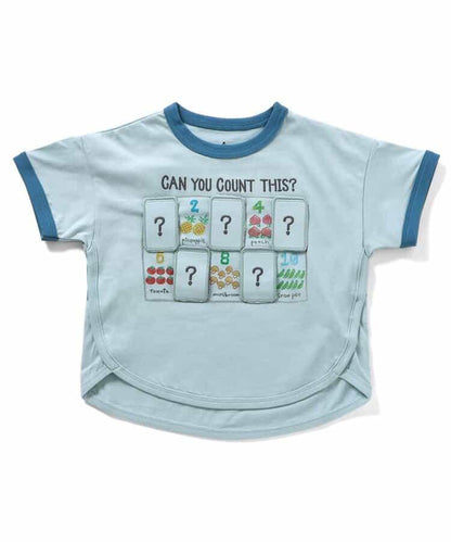 字母數字圖案印花設計T恤