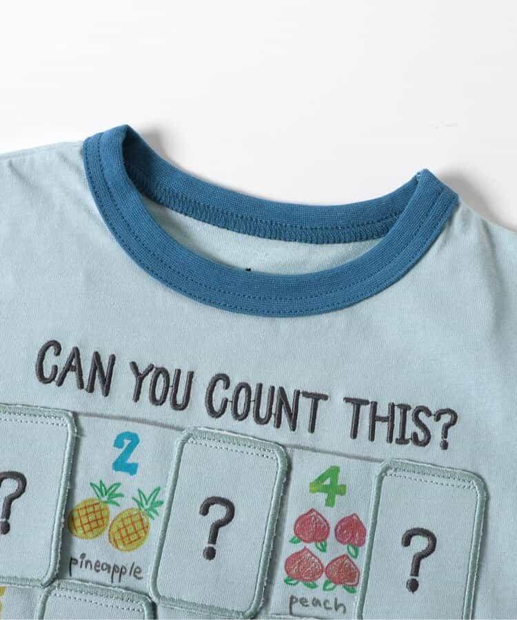 字母數字圖案印花設計T恤