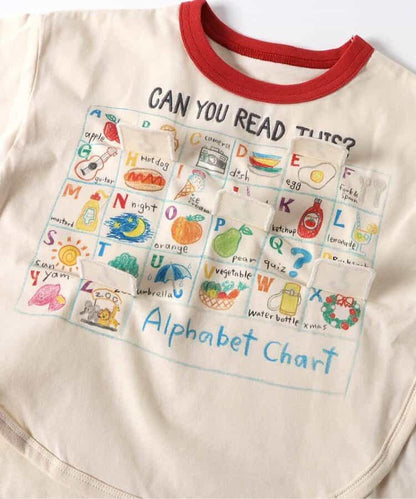 字母數字圖案印花設計T恤