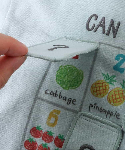 字母數字圖案印花設計T恤