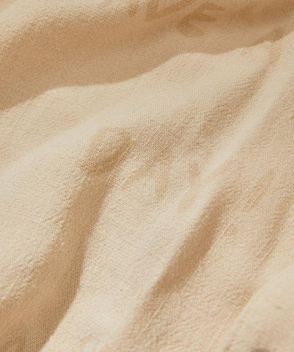 亞麻粘膠 開領 短袖襯衫