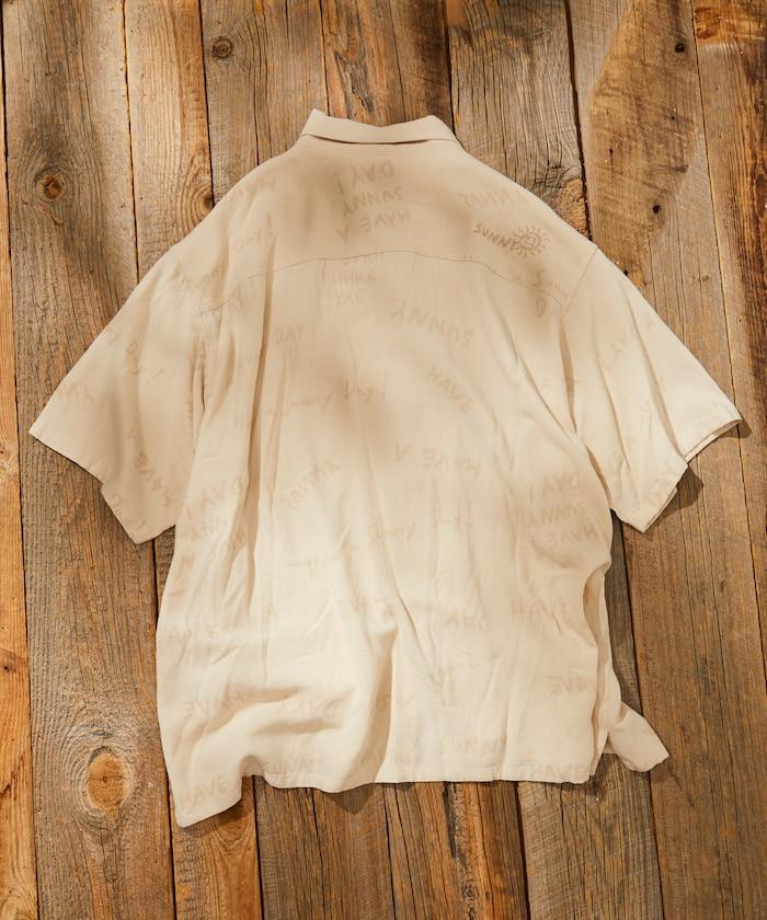 亞麻粘膠 開領 短袖襯衫