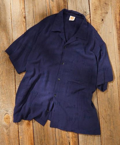 亞麻粘膠 開領 短袖襯衫