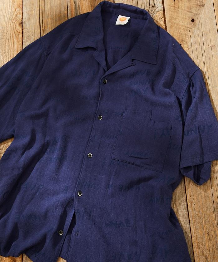 亞麻粘膠 開領 短袖襯衫