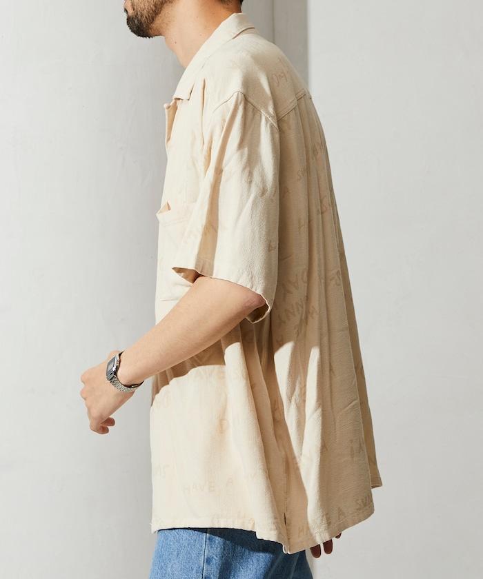 亞麻粘膠 開領 短袖襯衫