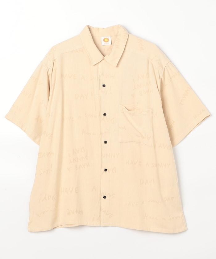 亞麻粘膠 開領 短袖襯衫