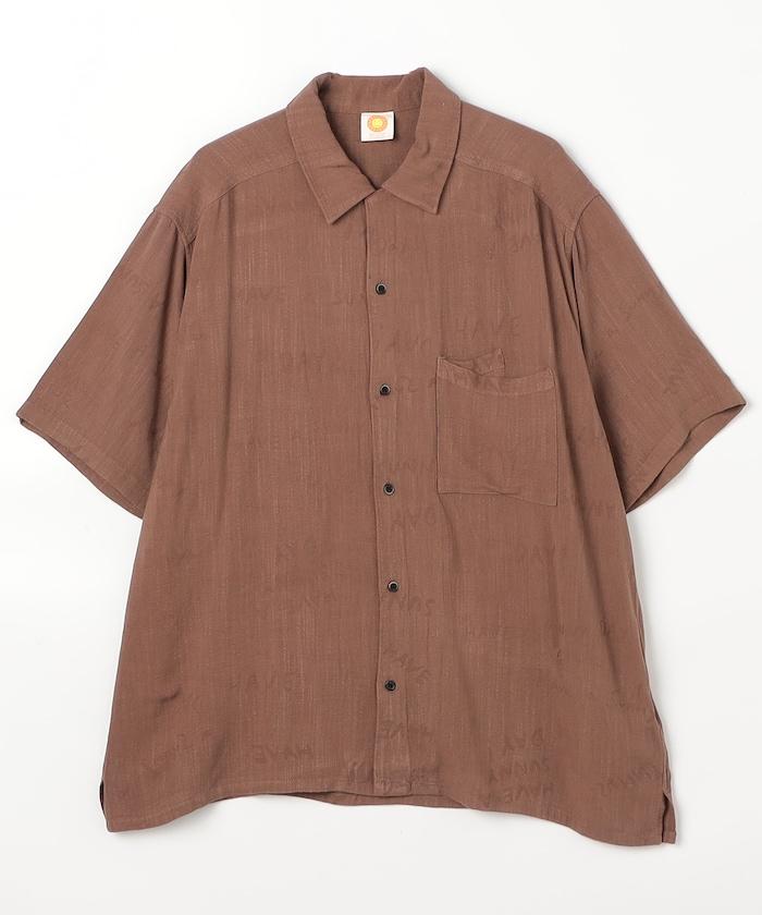 亞麻粘膠 開領 短袖襯衫