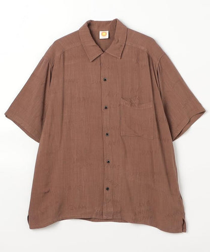 亞麻粘膠 開領 短袖襯衫