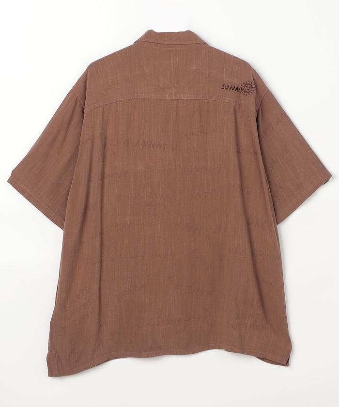 亞麻粘膠 開領 短袖襯衫